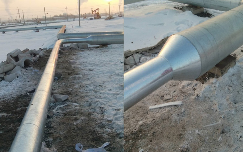 신장 유전 증기 파이프라인 개조의 AG-F 에어로겔 담요로 45% 에너지 절감 달성